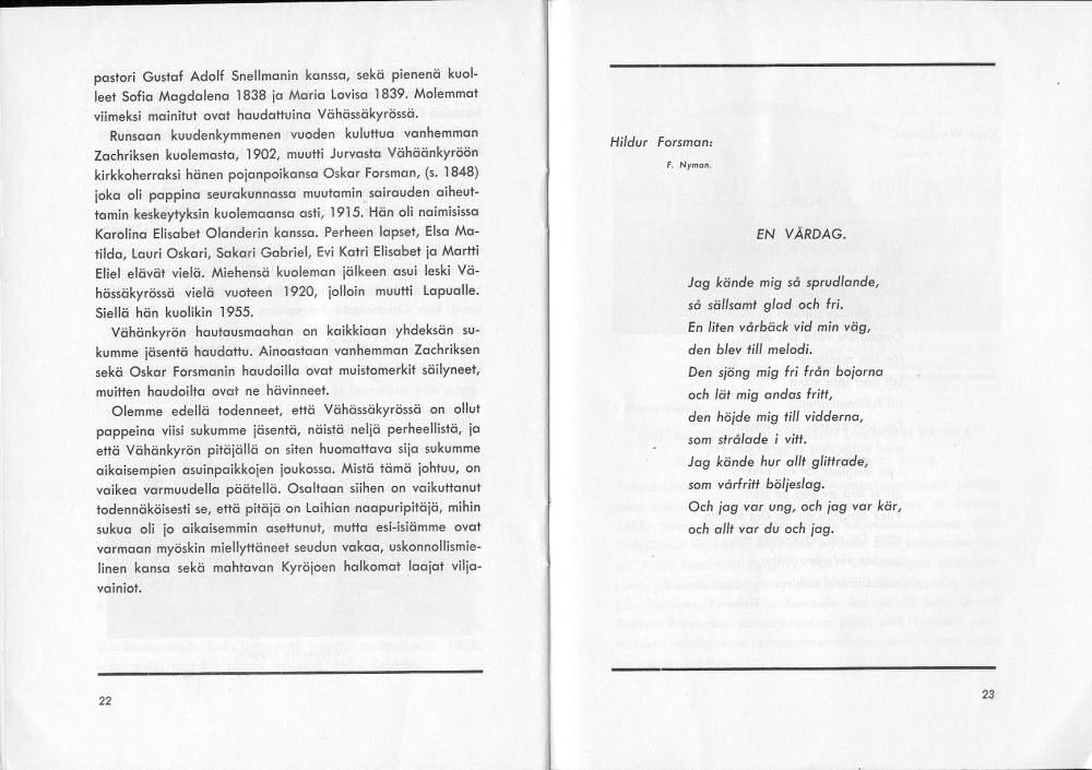 Sukuviesti 2, sivut 22 ja 23