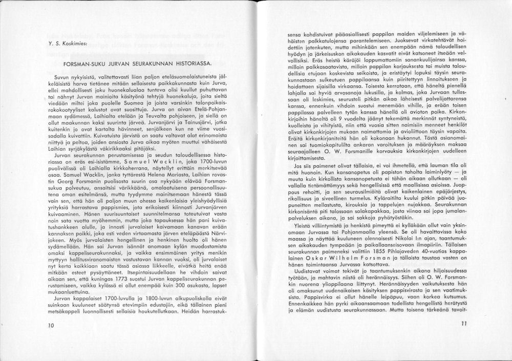 Sukuviesti 3, sivut 10 ja 11