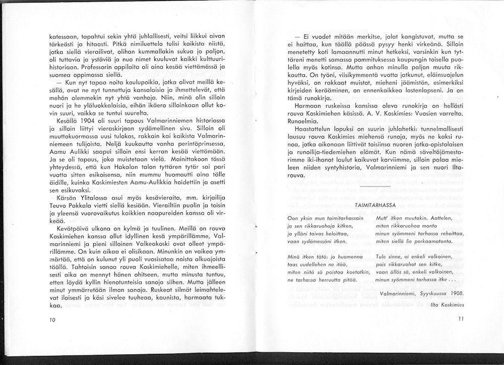 Sukuviesti 5, sivut 10 ja 11