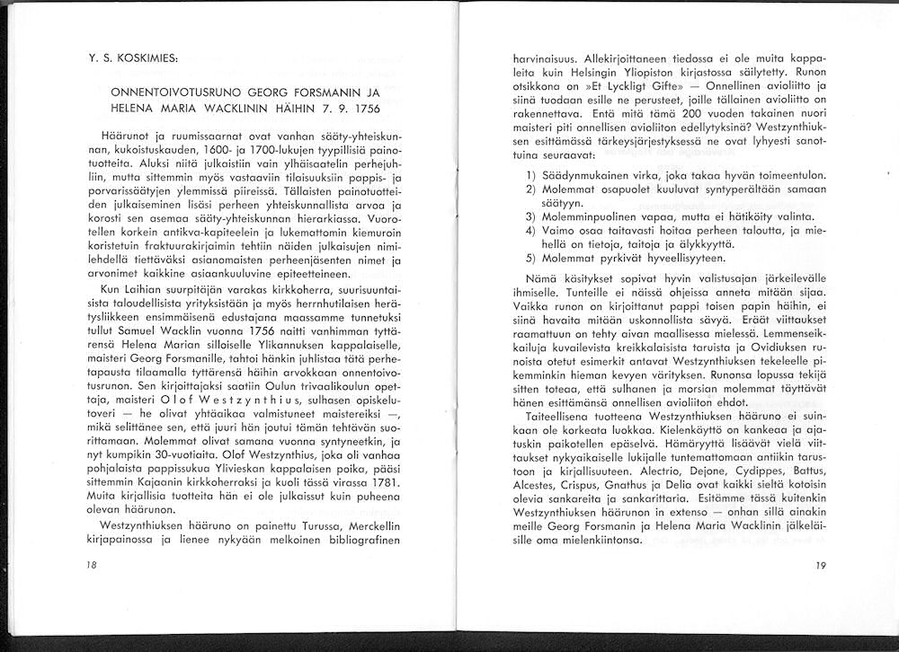 Sukuviesti 5, sivut 18 ja 19