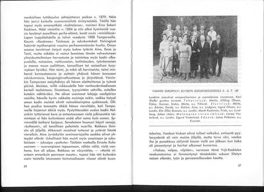 Sukuviesti 5, sivut 26 ja 27