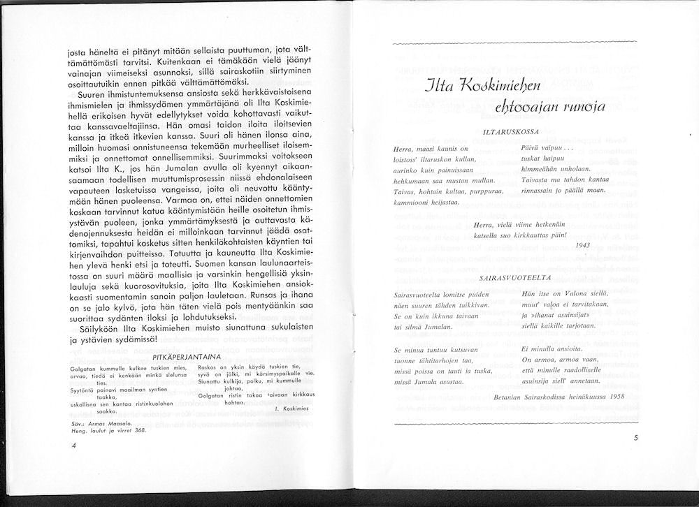 Sukuviesti 5, sivut 4 ja 5