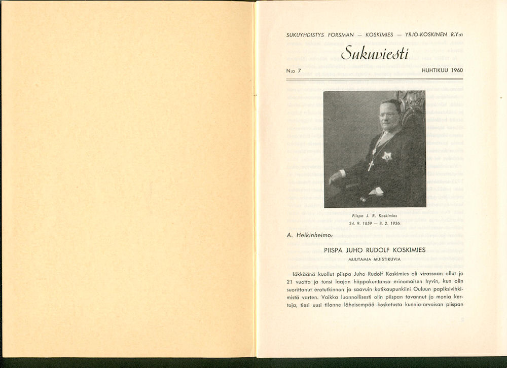 Sukuviesti 7, sivut 0 ja 1