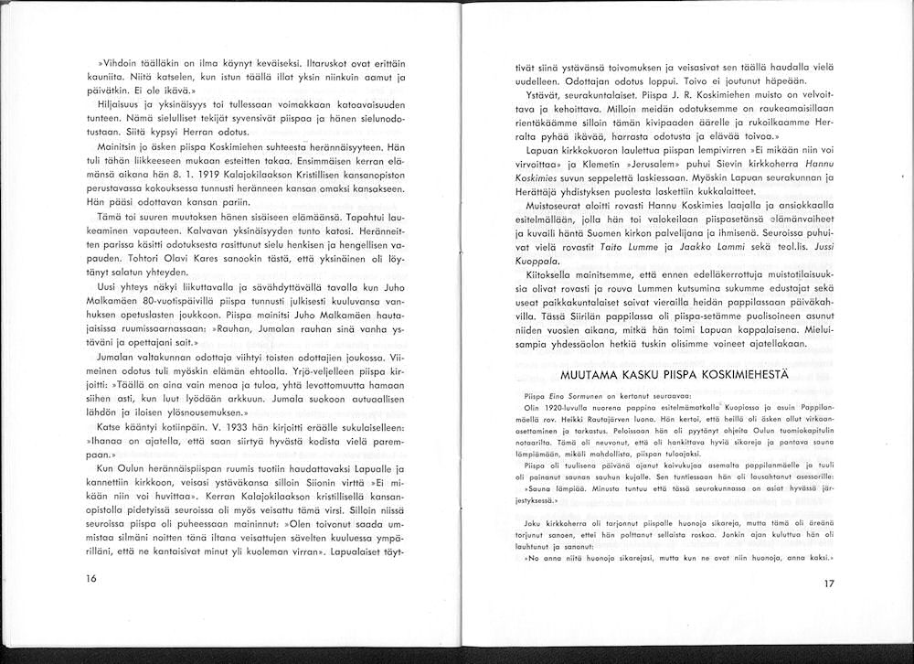 Sukuviesti 7, sivut 16 ja 17